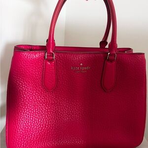 Kate Spade Pinkish Red Leather Tote Bag